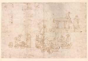 studie-van-drie-figuurgroepen-op-een-markt-bij-de-put-op-het-piazzetta-dei-leoncini-in-venetie