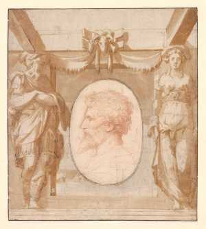 cartouche-met-twee-kariatiden