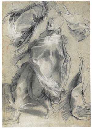 studies-of-a-walking-man-and-drapery-studies