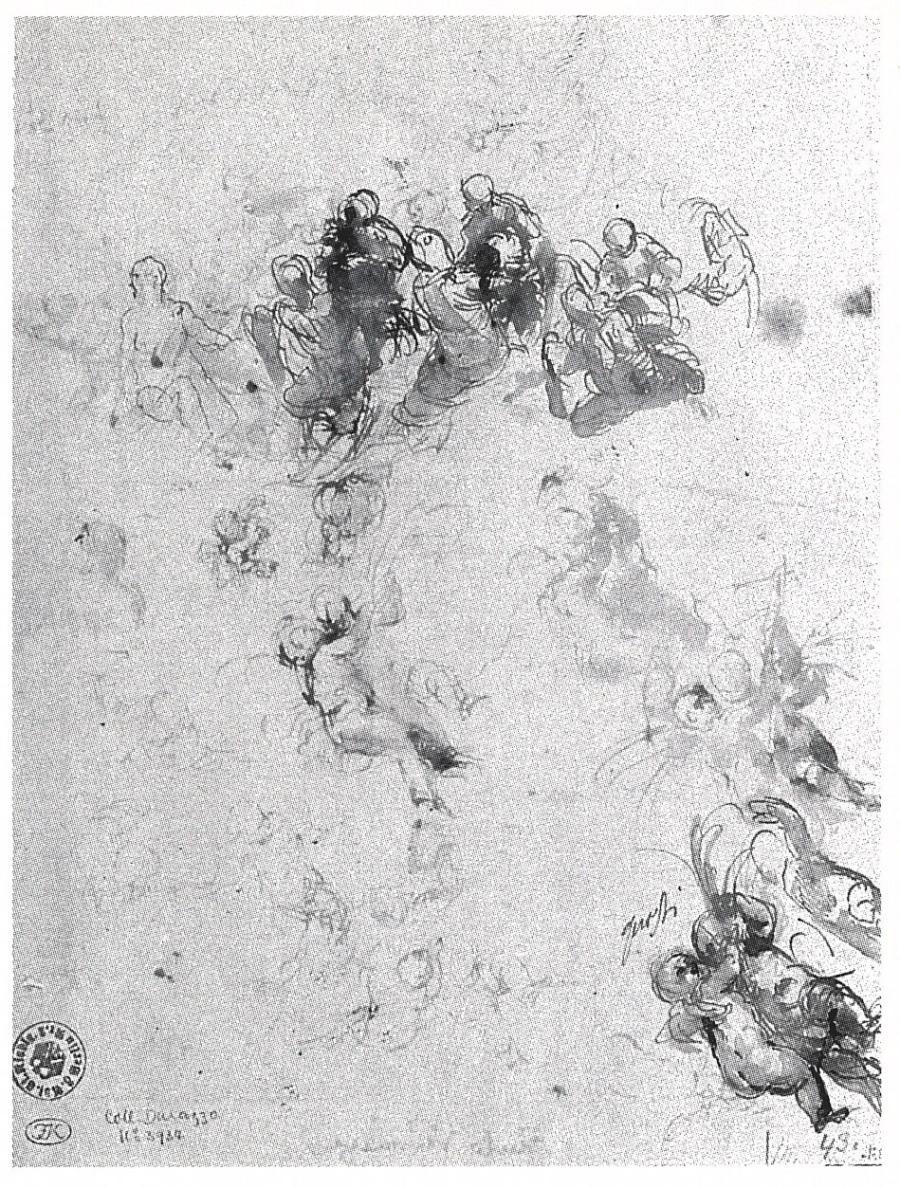 Studies van heiligen en putti