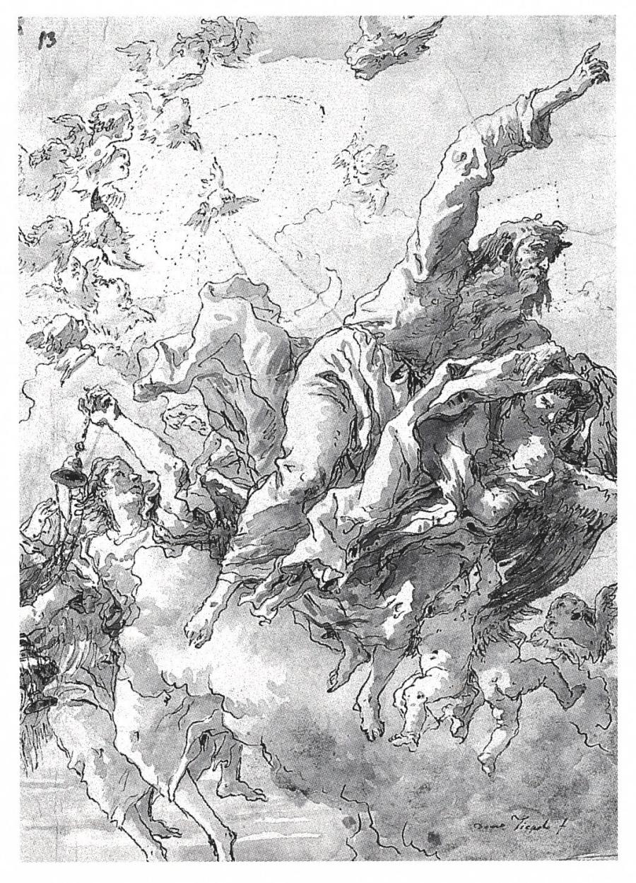 God the Father in the Clouds Surrounded by Angels