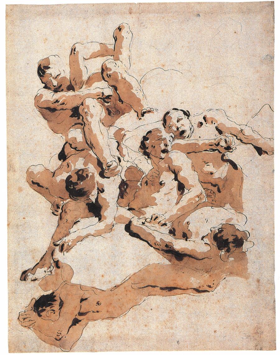 Figuurstudies voor De koperen slang