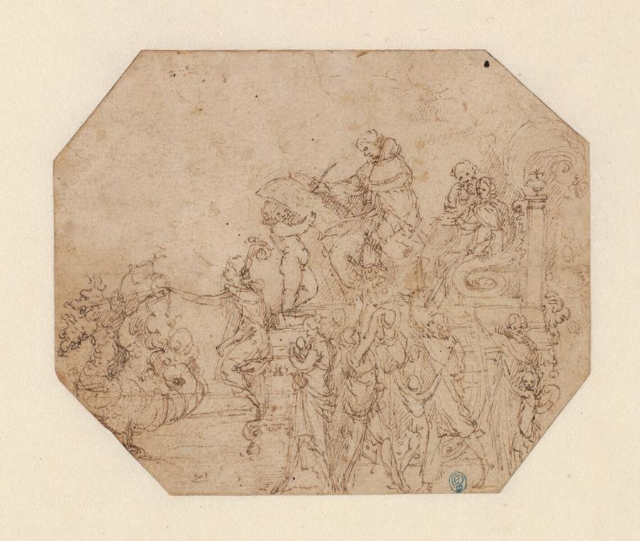 Study for a Triumphal Chariot with many figures