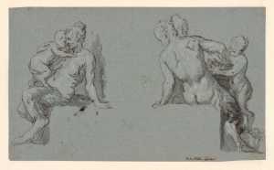 two-seated-female-fauns-with-children