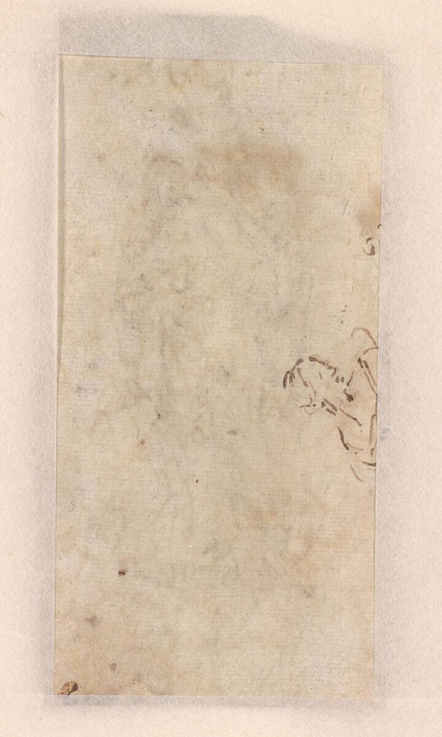 Fragment of a Drawing of a Female Figure