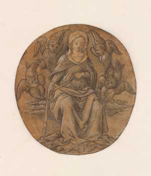 seated-virgin-mary-surrounded-by-four-cherubim-design-for-embroidery