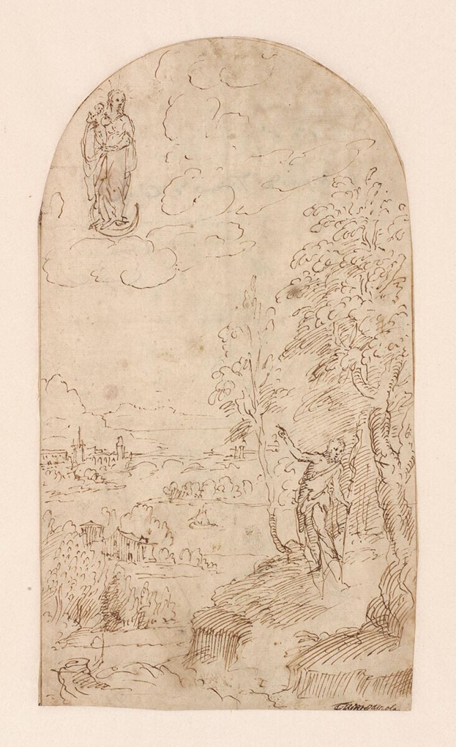 Landschap met Johannes de Doper