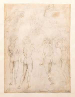 four-studies-of-a-female-nude-an-annunciation-and-two-studies-of-a-woman-swimming