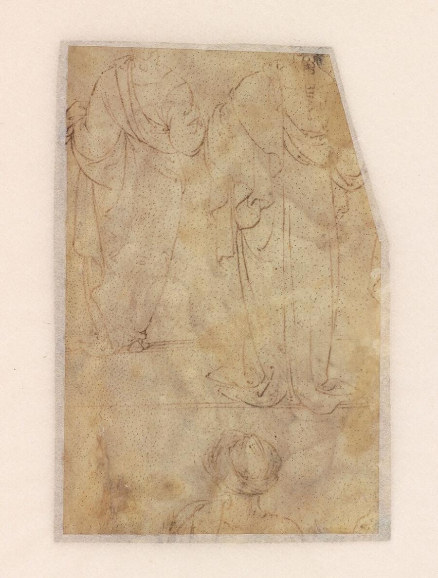 Studies of Standing Draped Figures seen from Behind