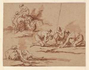 studieblad-met-dobbelaars-en-slapende-man