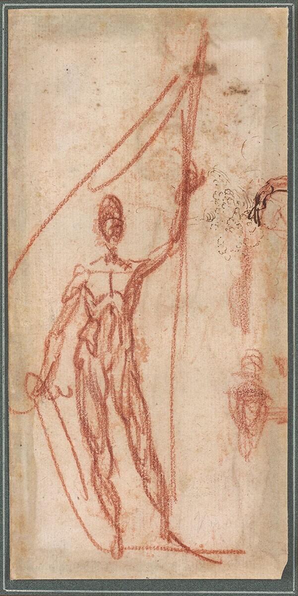 Standing Male Figure with Shield and Spear