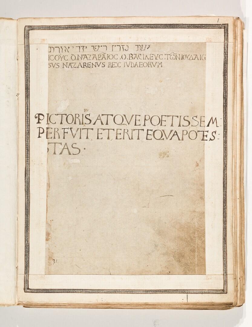 Folio uit het Gozzoli-album: titelblad