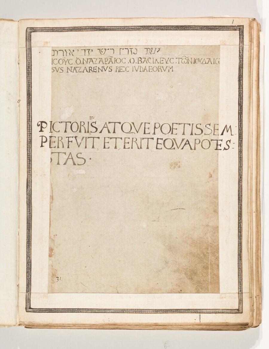 Folio uit het Gozzoli-album: titelblad