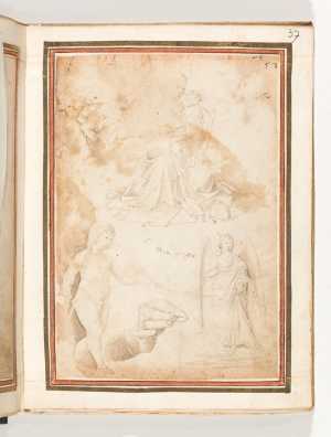 folio-uit-het-gozzoli-album-zittende-maria-met-christuskind-lopende-putto-staande-engel-twee-handen