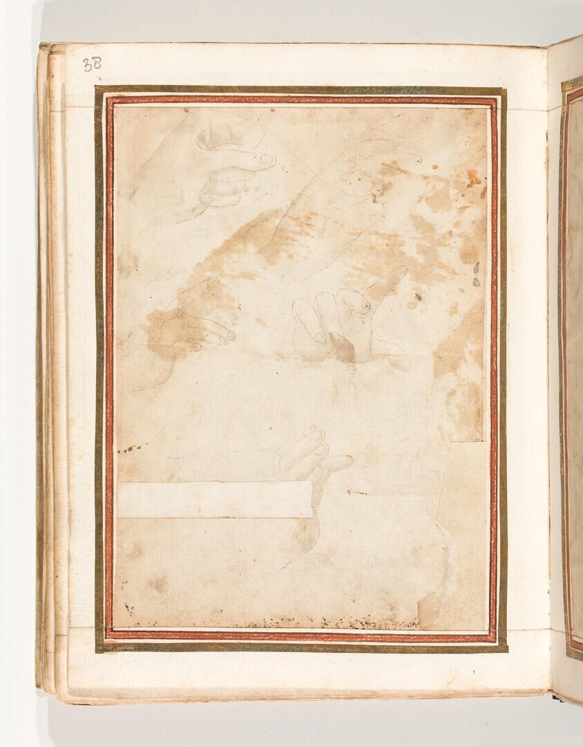Folio uit het Gozzoli-album: vijf handen