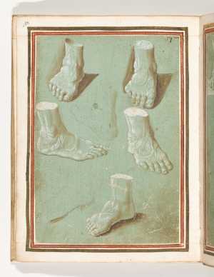 folio-from-the-gozzoli-album-seven-studies-two-faint-after-plaster-casts-of-feet