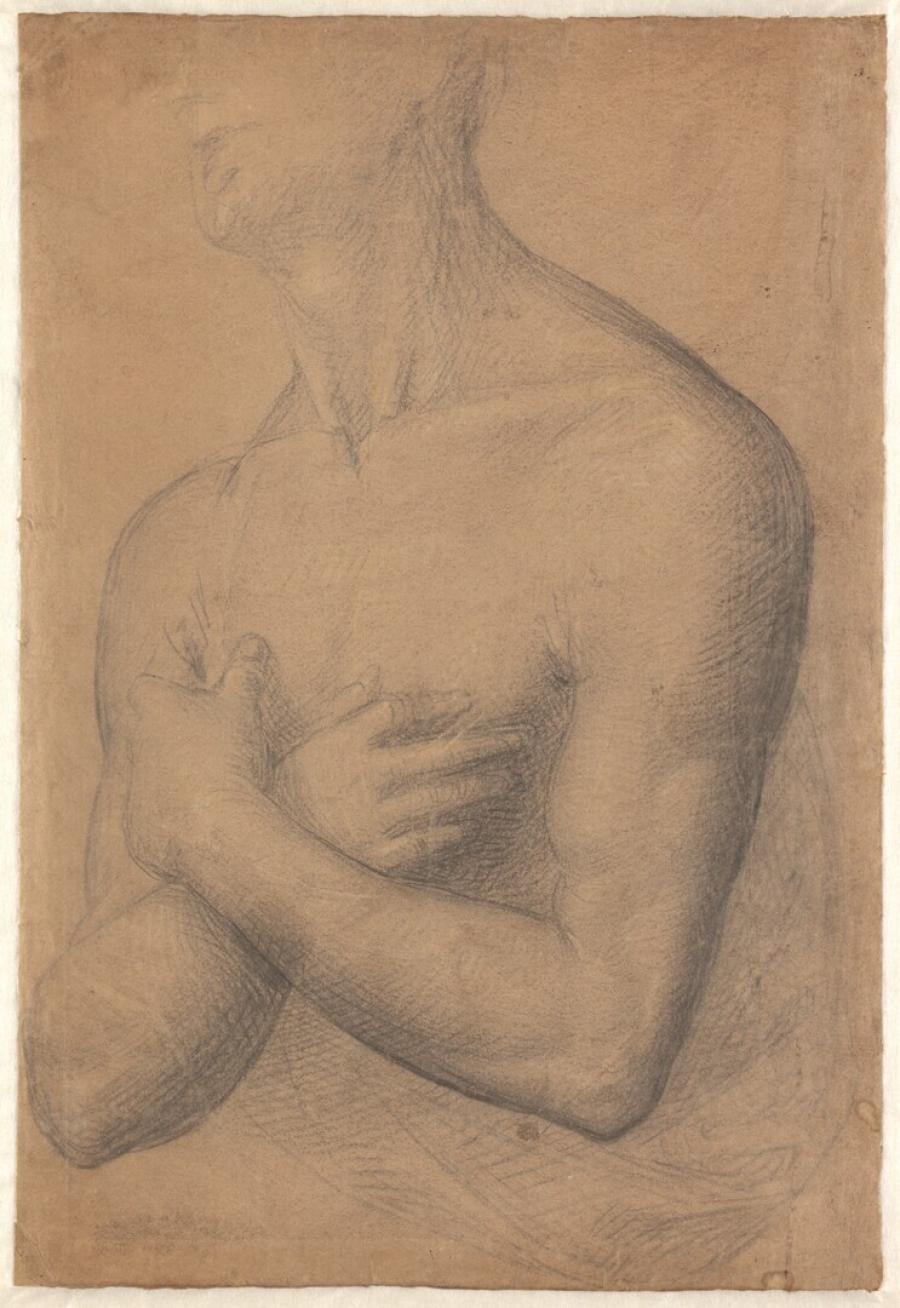 Study of a Torso with Crossed Hands, possibly for a St Jerome