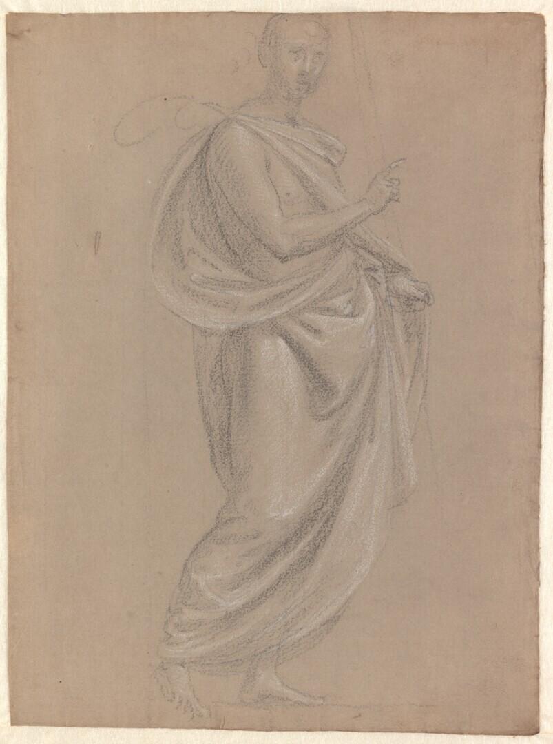 Studie van een staande man, mogelijk voor een St. Johannes de Doper