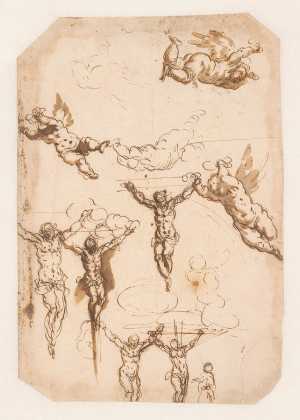 zeven-kleine-schetsen-voor-een-kruisiging-en-putti