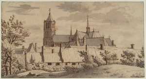 view-of-the-grote-kerk-of-the-town-of-tholen-from-the-southeastern-bulwark-zeeland-province