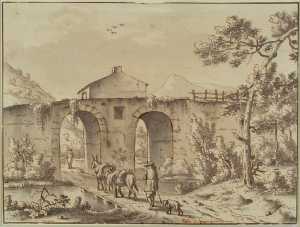 italian-landscape-with-a-double-town-gate