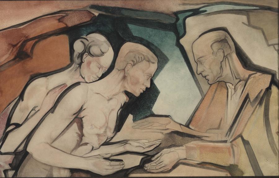 Three Figures at the Table