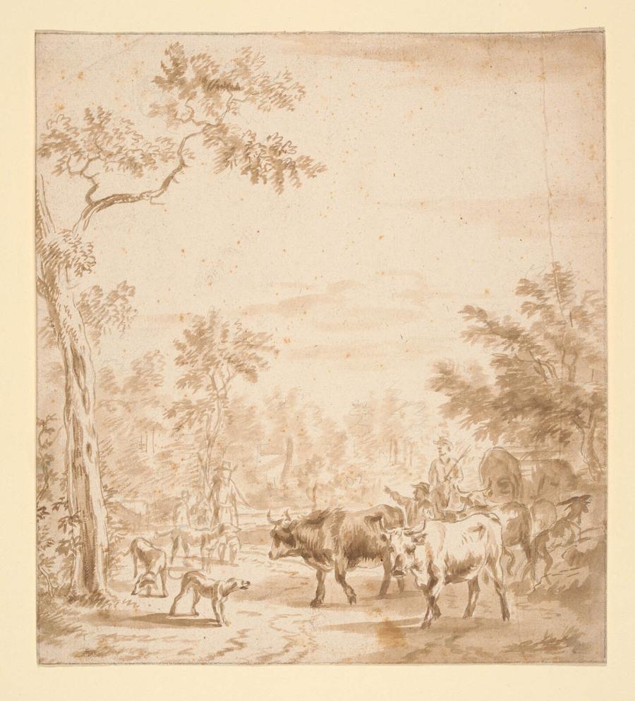 Landscape with Cows and Dogs
