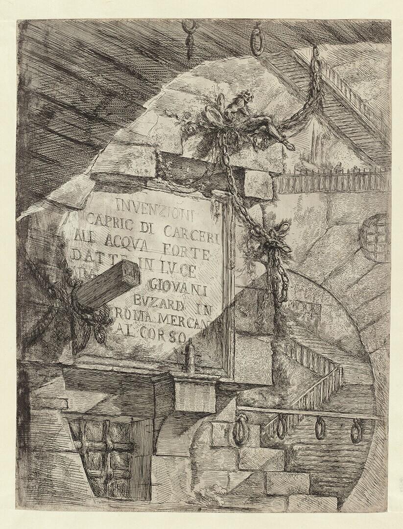 Titelprent van de 'Invenzioni capric di Carceri'