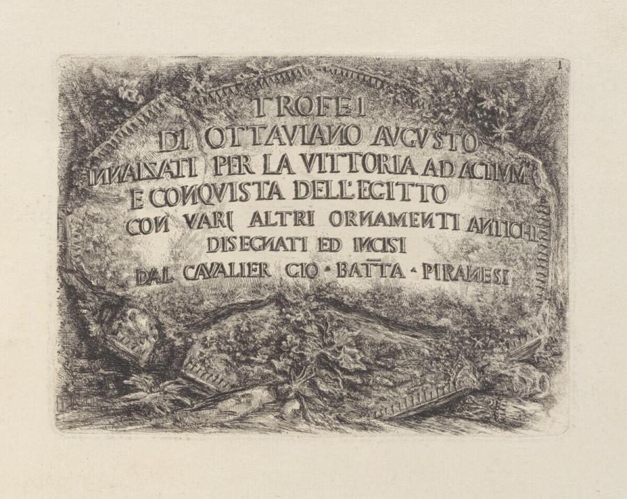 Title-page Trofei di Ottaviano Augusto