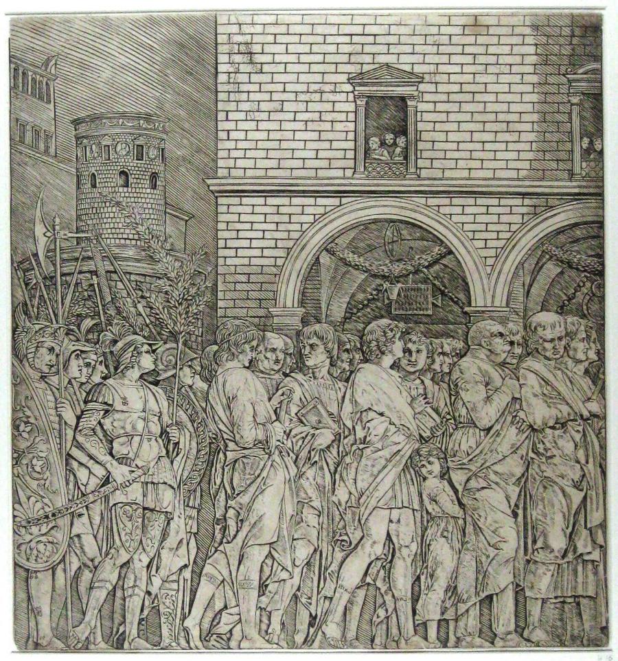 De triomftocht van Caesar: de senatoren