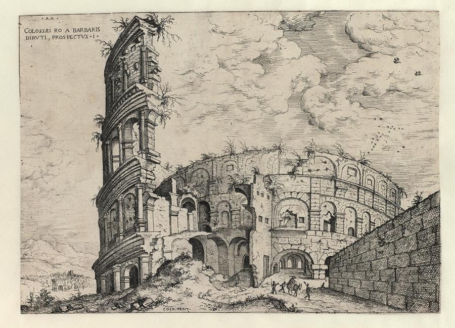 Gezicht op het Colosseum