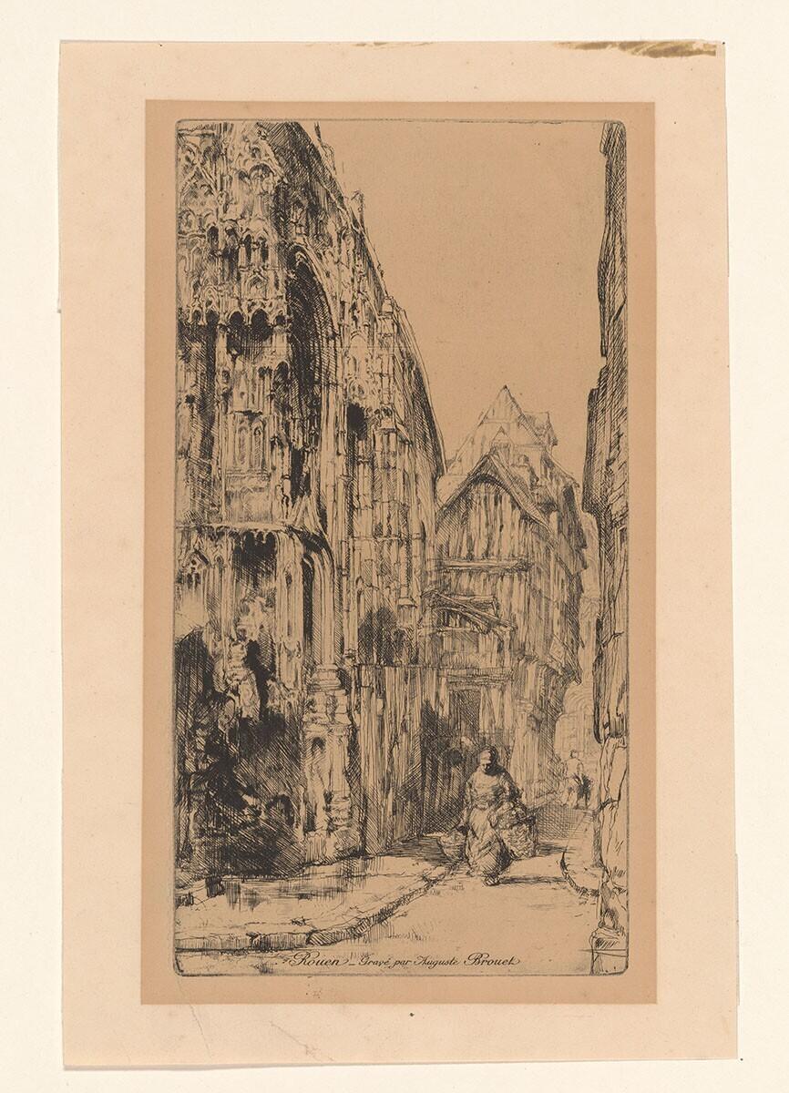 Street along the Cathedral of Rouen