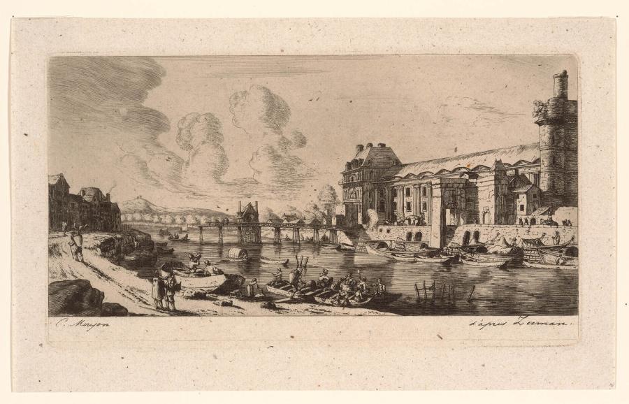 De Pavillion de Mademoiselle en gedeelte van het Louvre, Parijs