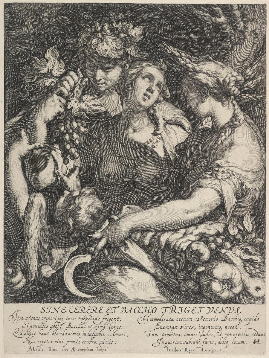 Sine Cerere et Baccho friget Venus (Zonder Ceres en Bacchus bevriest Venus)