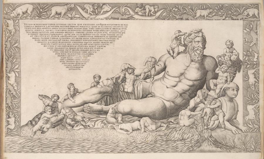 Standbeeld van riviergod de Nijl