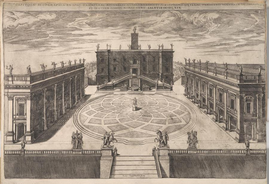 View of the Capitol in Rome after Redesign by Michelangelo