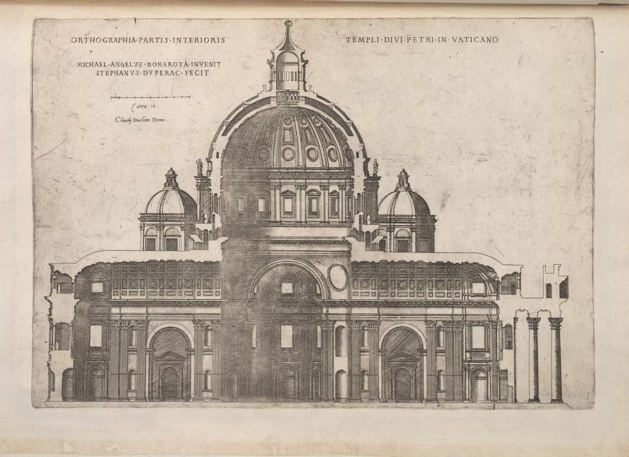 Orthographia partis interioris templi divi Pietri in Vaticano