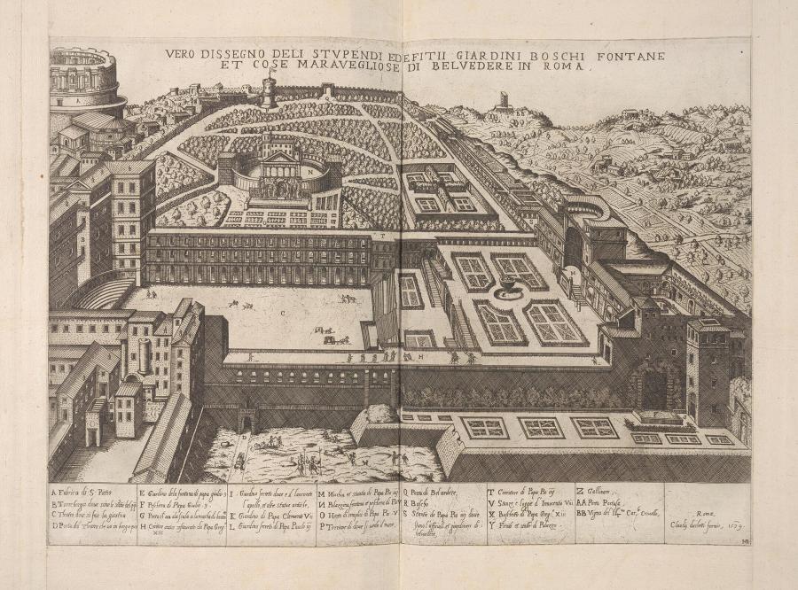 The Gardens of Villa Belvedere in Rome
