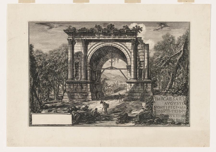 Vedute dell'Arco fabbricato in onore d'Augusto vicino alla Città di Aosta