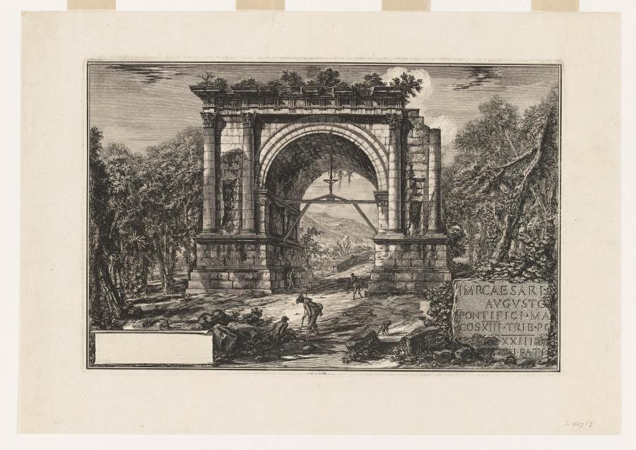 Vedute dell'Arco fabbricato in onore d'Augusto vicino alla Città di Aosta