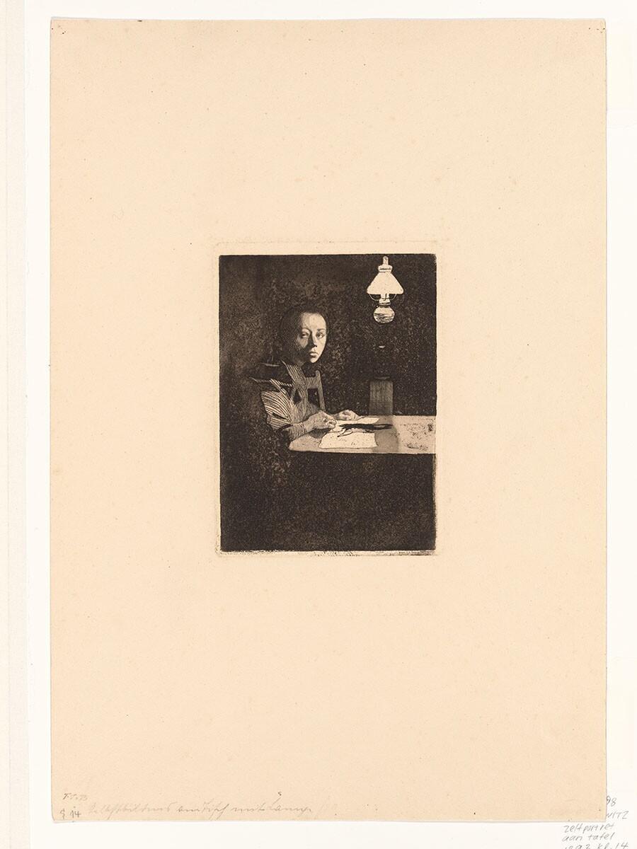 Self-portrait at a Table