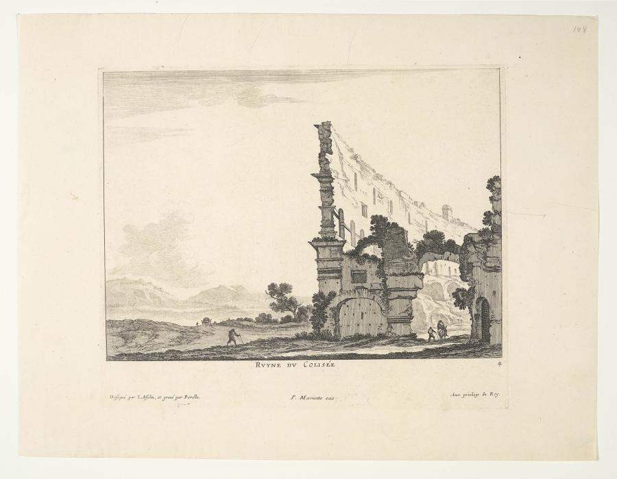 View of the Ruins of the Colosseum in Rome