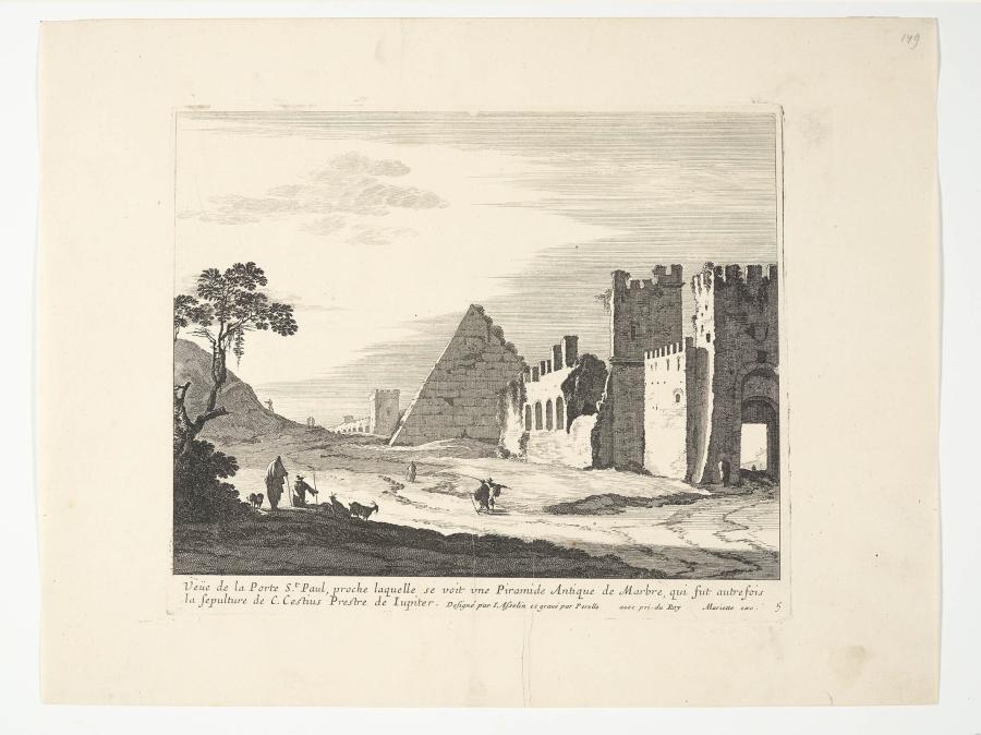 View on the St Pauls Gate in Rome