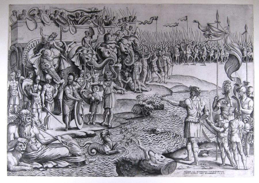 De ontmoeting van Scipio en Hannibal
