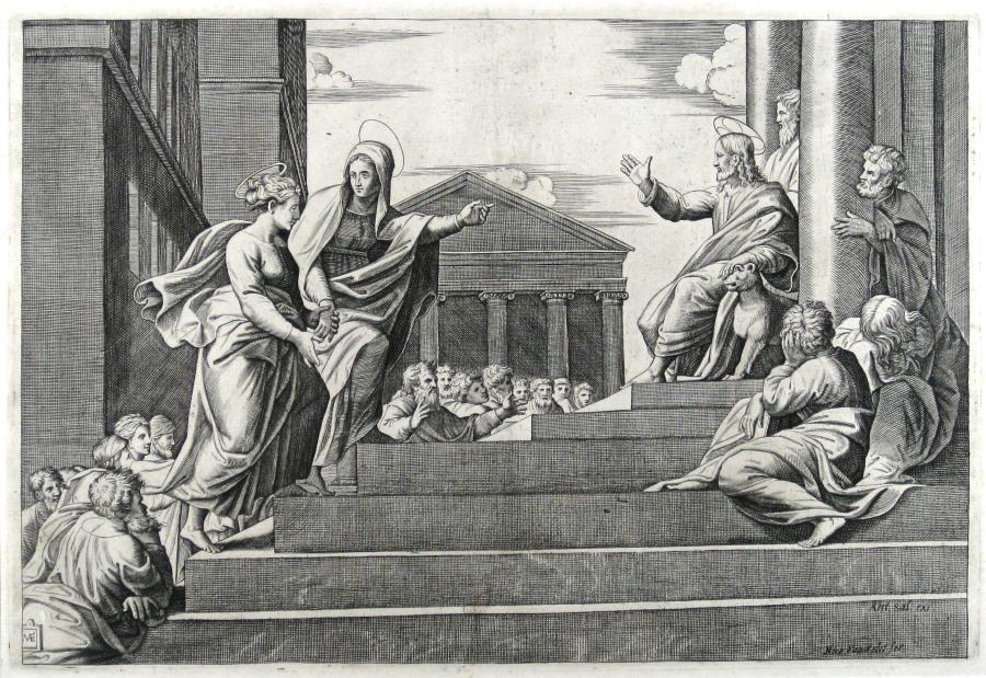 Martha leidt Maria Magdalena naar Christus