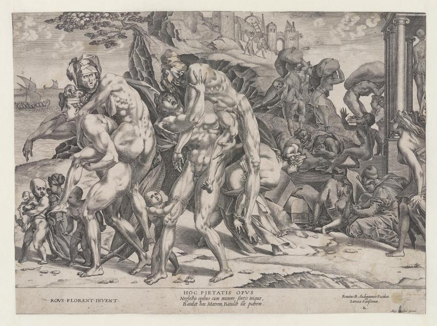 Amphinomus and Anapias Rescue their Parents from the Catania Fire