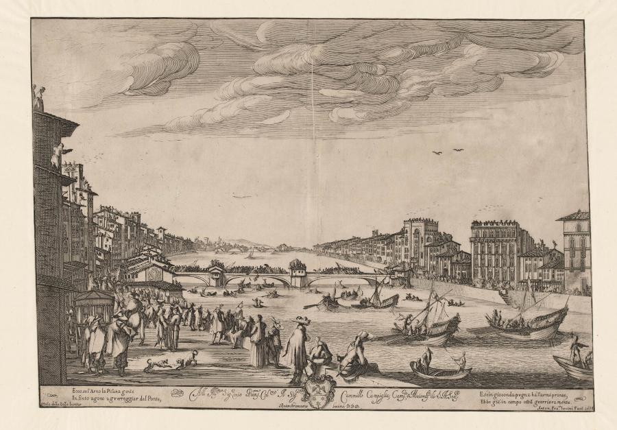 Veldslag om de brug over de Arno rivier bij Pisa