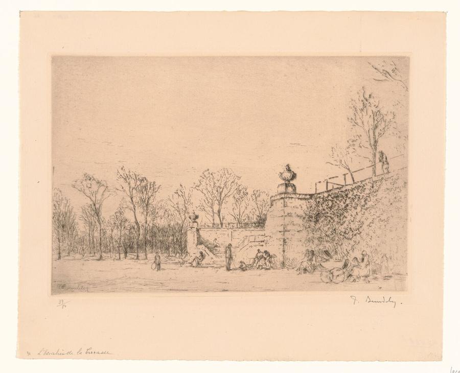 The terrace staircase at the Tuileries, Paris