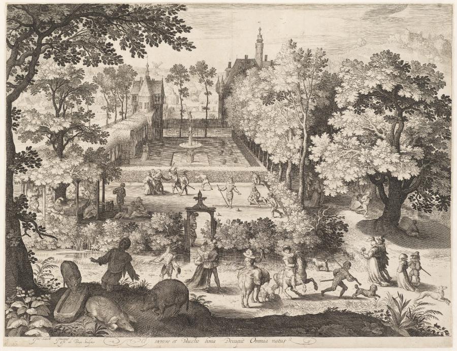 De verloren zoon in een tuin