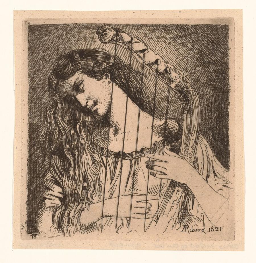 Woman with Lyre, possibly Veleda